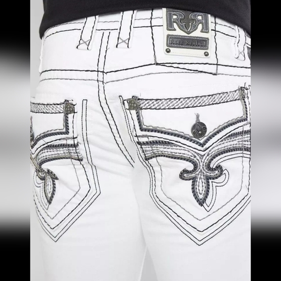 🆕️Rock Revival Barrett Alt-Straight Racer Jeans. Men's Size: W38x34L - Picture 4 of 14